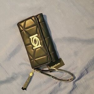 Bebe Los Angeles Black Leather Wallet